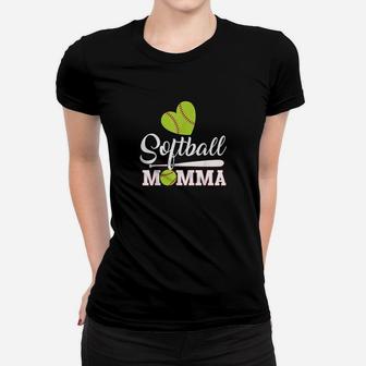 Softball Momma Catcher Pitcher Mothers Day Women T-shirt | Crazezy
