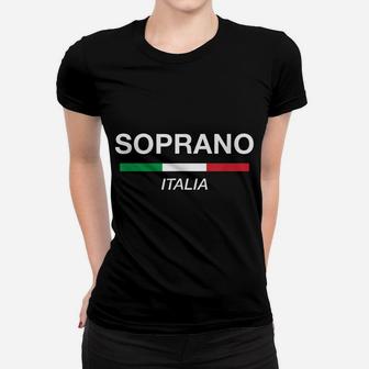 Soprano Italian Name Family Reunion T Shirt Italy Flag Women T-shirt | Crazezy DE