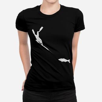 Spearfishing Freediver Fish Hunting Tee Women T-shirt | Crazezy AU