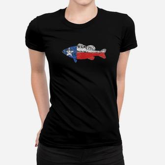 State Of Texas Fishing Flag Vintage Bass Retro Women T-shirt | Crazezy DE