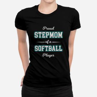 Step Mom Softball Women From Step Daughter Or Step Son Women T-shirt | Crazezy