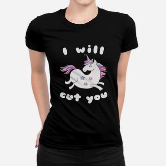 Summer I Will Cut You Unicorn Yoga Tops Women T-shirt | Crazezy DE
