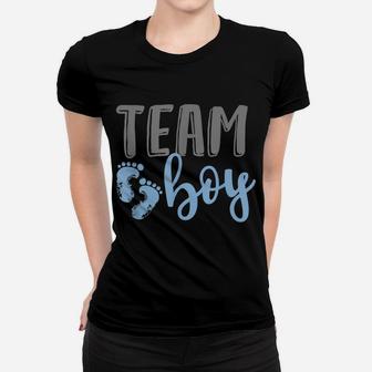 Team Boy Gender Reveal Baby Shower Shirt Women T-shirt | Crazezy