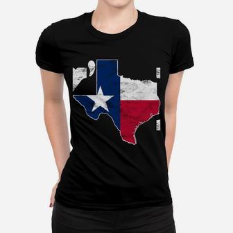 Texas Y'all Texas Shaped Flag Grunge Texas Shape Women T-shirt | Crazezy AU