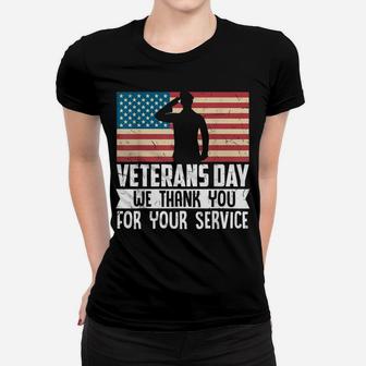 Thank You For Your Service Patriotic Veterans Day Women T-shirt | Crazezy UK