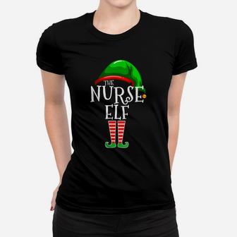 The Nurse Elf Family Matching Group Christmas Gift Funny Women T-shirt | Crazezy UK