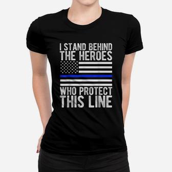 Thin Blue Line Shirt Police Flag Hero Women T-shirt | Crazezy CA