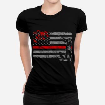 Thin Red Line Duck Hunting Flag Women T-shirt | Crazezy