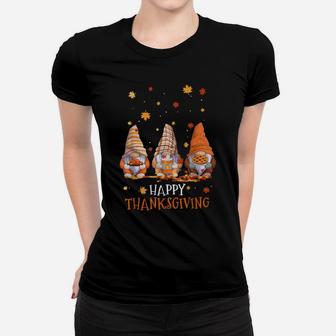 Three Gnomes Happy Thanksgiving Autumn Fall Pumpkin Spice Women T-shirt | Crazezy DE