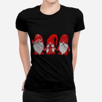 Three Gnomes In Red Costume Christmas - Hanging With Gnomes Sweatshirt Women T-shirt | Crazezy