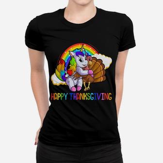 Unicorn Thanksgiving Shirt For Girls Pilgrim Cute Turkey Women T-shirt | Crazezy