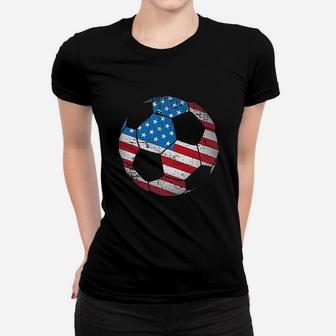 United States Soccer Ball Flag Jersey Usa Football Women T-shirt | Crazezy CA