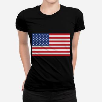 Us American Flag Pocket Print Pullover Crewneck Sweatshirt Women T-shirt | Crazezy