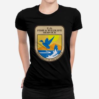 Us Fish & Wildlife Service Wild Game Fishing Hunting Women T-shirt | Crazezy
