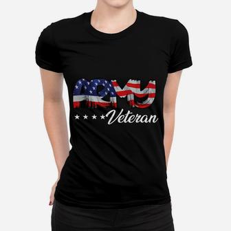 Us Flag Bold Army Veteran Women T-shirt | Crazezy