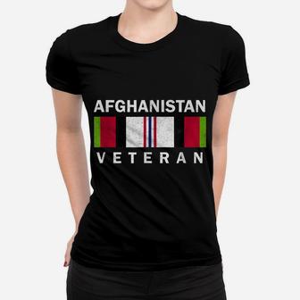 US Military Afghanistan War Veteran Distressed Tee Women T-shirt | Crazezy AU