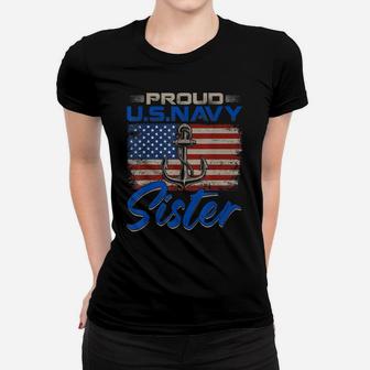 Us Navy Proud Sister - Proud Us Navy Sister For Veteran Day Women T-shirt | Crazezy
