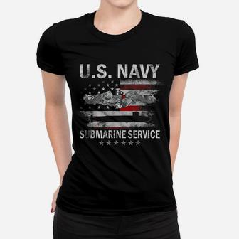 US Navy Submarines Silent Service Vintage Veterans Day Gift Women T-shirt | Crazezy