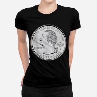 Usa Quarter Dollar Tshirt 25 Cents America United States Women T-shirt | Crazezy