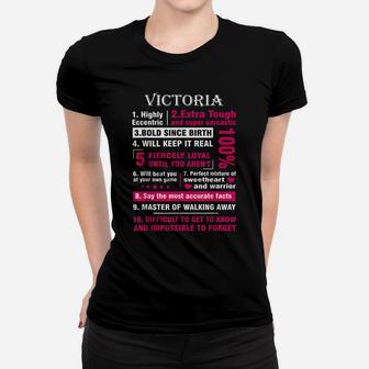 VICTORIA Highly Eccentric 10 Facts Shirt First Name Shirt Women T-shirt | Crazezy DE