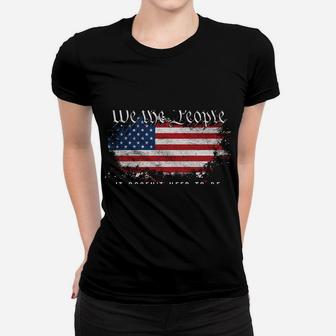 Vintage American Flag It Needs To Be Reread We The People Sweatshirt Women T-shirt | Crazezy DE