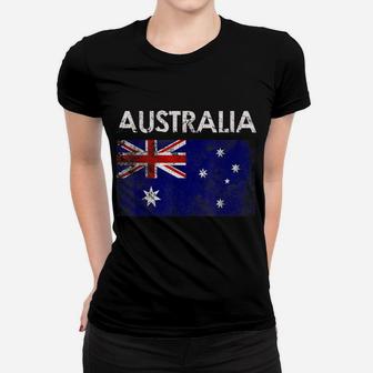 Vintage Australia Australian Flag Pride Gift Women T-shirt | Crazezy