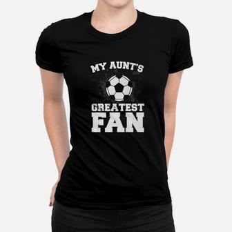 Vintage Graphic My Aunt Greatest Fan Soccer Women T-shirt | Crazezy