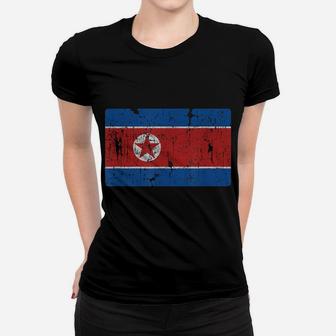 Vintage North Korean Flag Of North Korea Retro Souvenir Gift Women T-shirt | Crazezy