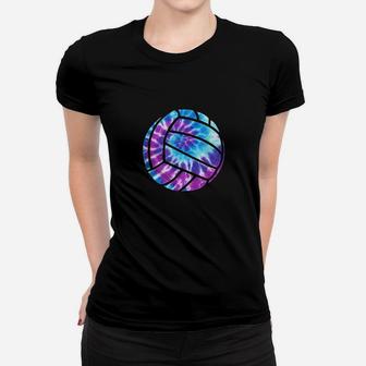Volleyball Tie Dye Blue Purple Teenage Girls Perfect Women T-shirt | Crazezy