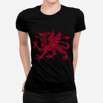 Wales Cymru Red Dragon Welsh Flag Sweatshirt Women T-shirt | Crazezy