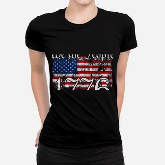 We The People 1776 US Constitution Freedom American Flag Sweatshirt Women T-shirt | Crazezy CA