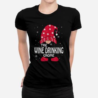 Wine Drinking Gnome Matching Family Group Christmas Party Sweatshirt Women T-shirt | Crazezy DE