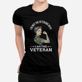 Womens American Army Veteran Design, Military Flag For Veteran Women T-shirt | Crazezy