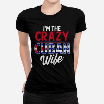 Womens Cuban Wife Gift Funny Cuba Husband Graphic Print Women T-shirt | Crazezy AU