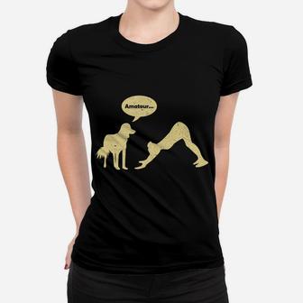 Womens Funny Downward Facing Dog Yoga Humor Comedy Womens Women T-shirt | Crazezy DE