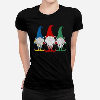 Womens Hanging With My Gnomies Nordic Santa Gnome Funny Christmas Women T-shirt | Crazezy