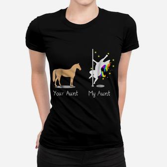 Your Aunt My Aunt Funny Unicorn Shirts For Women Auntie Tee Women T-shirt | Crazezy