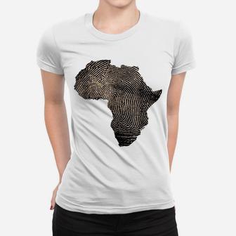 Africa Dna T Shirt Flag Thumb Fingerprint Roots Proud Tee Women T-shirt | Crazezy