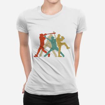 Baseball Retro Vintage Catcher Pitcher Batter Boys Women T-shirt | Crazezy CA