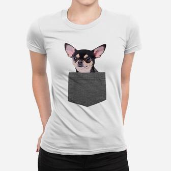 Chihuahua In Pocket Chihuahua Lovers Gifts Women T-shirt | Crazezy