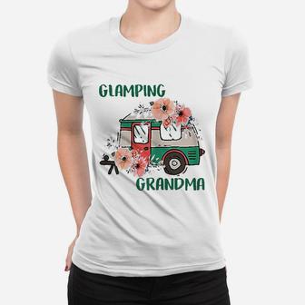 Cute Floral Camping Glamping Grandma Women T-shirt | Crazezy DE