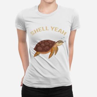 Cute Tortoise & Sea Turtle Shell Yeah World Turtle Day Gift Women T-shirt | Crazezy