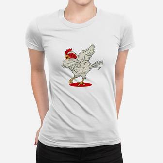 Dabbing Dancing Chicken Funny Dabbing Animal Gif Women T-shirt | Crazezy