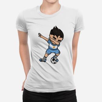 Dabbing Soccer Argentina Jersey - Argentinian Football Women T-shirt | Crazezy CA