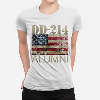 Dd-214 Army Alumni Vintage American Flag T Shirt Women T-shirt | Crazezy