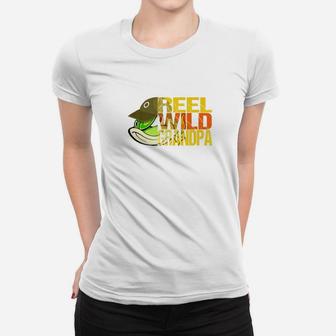 Fishing Reel Wild Grandpa Fathers Day Gift Husband Or Dad Premium Women T-shirt | Crazezy