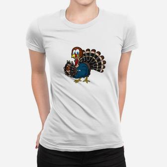 Football Turkey And Touchdowns Thanksgiving Women T-shirt | Crazezy CA