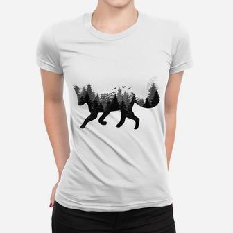 Fox Forest Nature Outdoor Hiking Camping Hunting Gift Women T-shirt | Crazezy DE