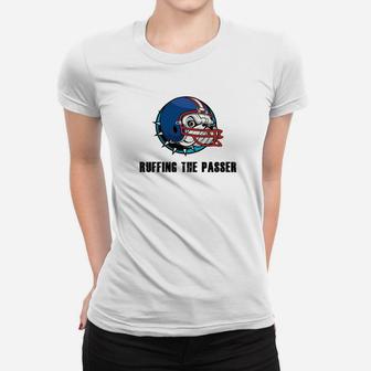Funny Dog Shirt Funny Football Shirt Ruffing The Passer Women T-shirt | Crazezy UK