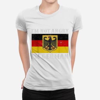 I'm Not Angry I'm German Funny Germany Flag Oktoberfest Gift Women T-shirt | Crazezy